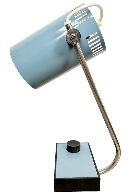 Lampada da tavolo blu vintage, anni '60