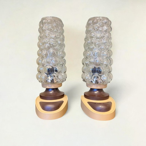 Orion bedside lamps from the traditional Viennese manufacturer from the 1970s - the true space age classics.