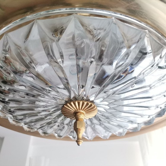 Image 1 of Lampada da pranzo retrattile color crema in stile Mid-Century Modern