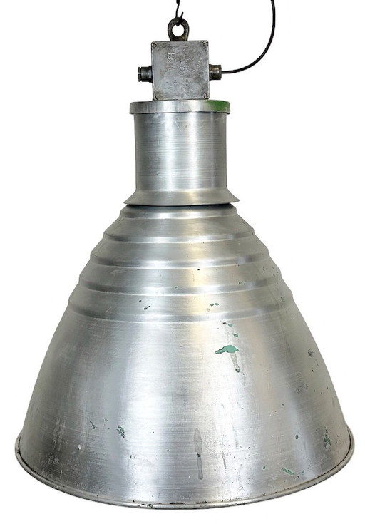 Lámpara colgante industrial de aluminio de gran tamaño de Elektrosvit, años 60