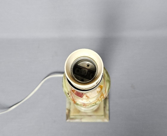 Polished Green Onyx Marble, Metal Fixture. – Table lamps (photo 11 of 12)