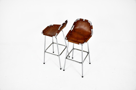 Image 1 of Les Arcs Stools by Charlotte Perriand, 1960s, Set of 2