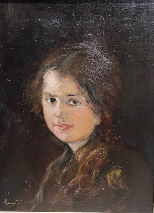Hans Klein (1891 – November 18, 1944). “Portrait of a young girl”. – schilderijen tekeningen, Canvas (photo 2 of 7)