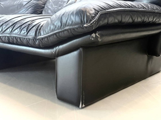 Image 1 of Nicoletti Salotti für Avanti Ledersofa – Italien, 1980er