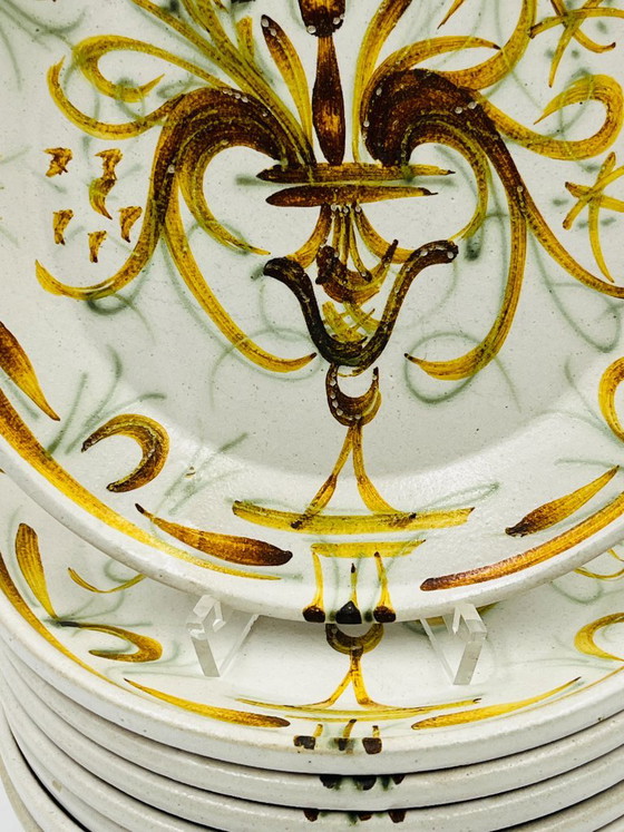 8 dessertborden Keraluc Quimper Renaissance 1960 – Servies, Ceramic (photo 6 of 10)