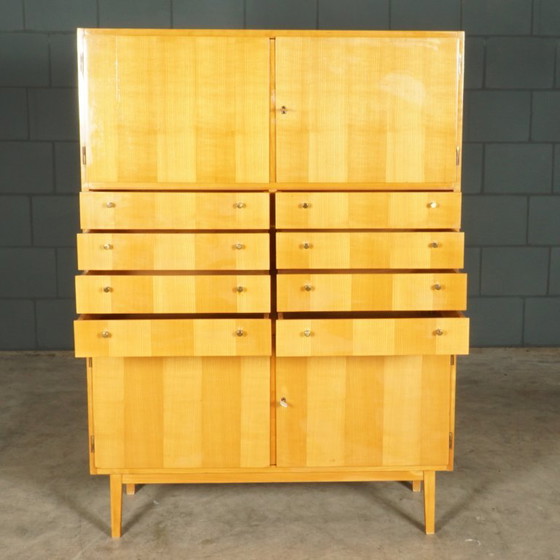 Mobile pensile vintage lucido in noce, anni '70 – Credenze alte, Wood (photo 5 of 14)