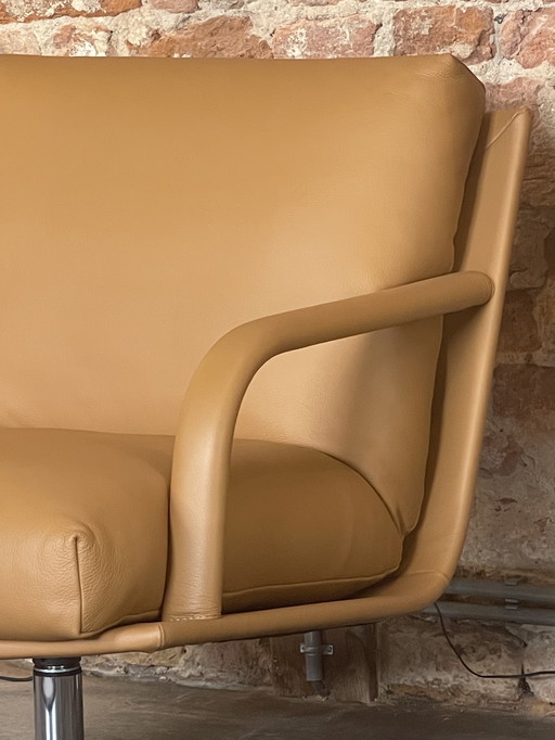 Leolux Kudo fauteuil pivotant Ceras Brandy