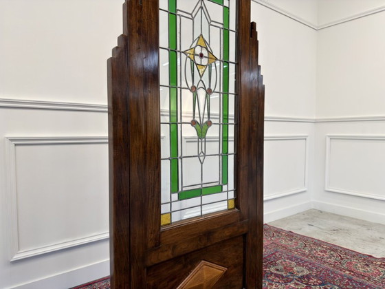 English Colonial Stained Glass Room Screen – Metal (photo 8 of 15)