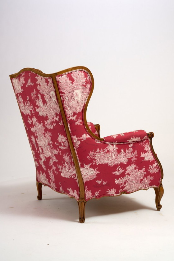 Image 1 of Paire de fauteuils style Louis XV -wingback 