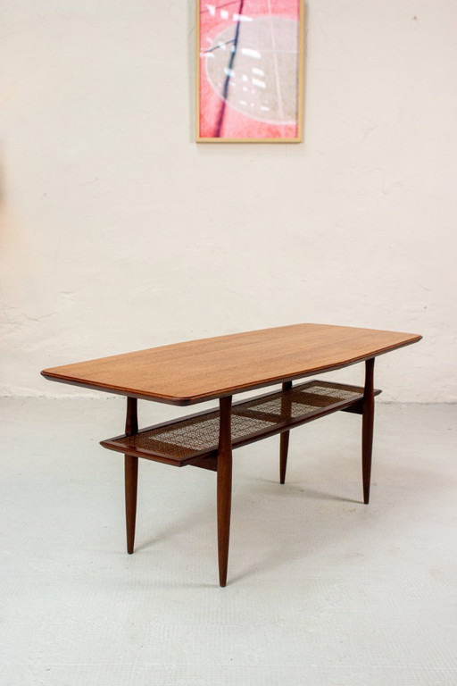 Vintage teak coffee table Danish Mid Century 60s