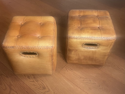 Casa Padrino luxe krukset van echt leer bruin Uitstekend vakmanschap uit de luxe collectie van Casa Padrino