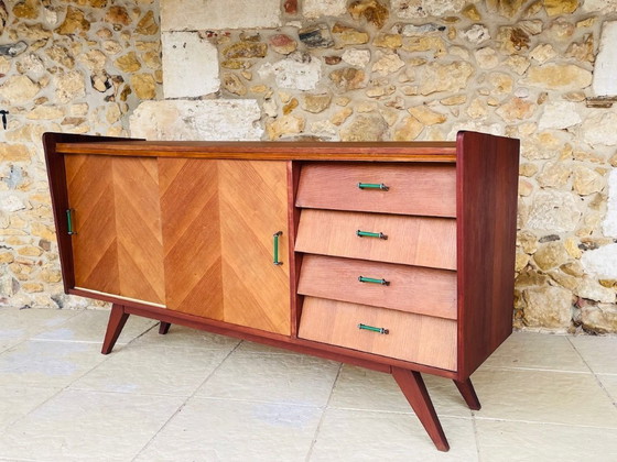 Image 1 of Mid-Century, Ash and Mahogany Sideboard 1950s