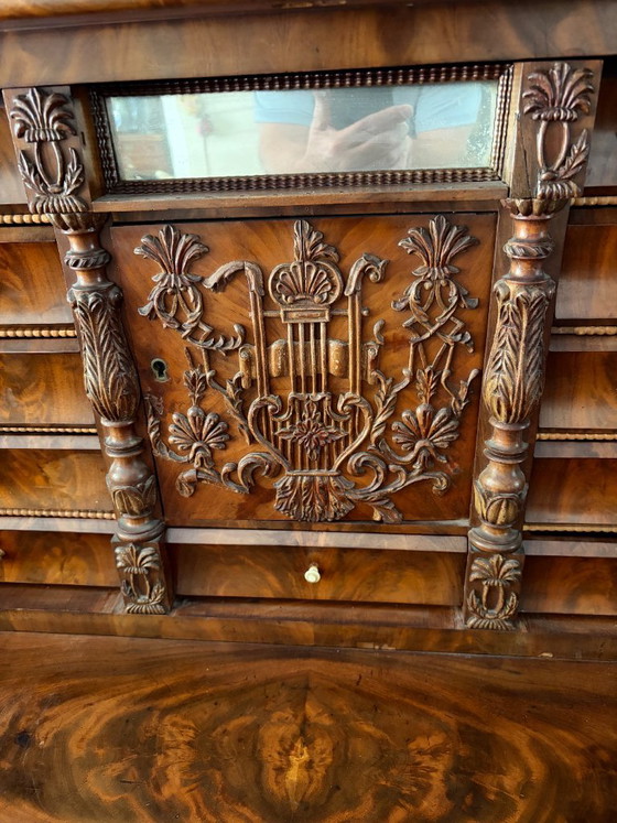 Antique Biedermaier secretary/cabinet ca. 1890 – Wood (photo 13 of 13)