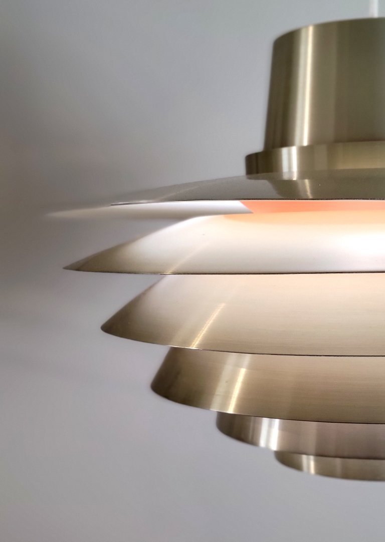 Vintage Verona pendant lamp in brass by Sven Middelboe for Nordisk