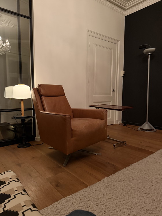 Sillón Giratorio de Cuero Linteloo – Cognac – Con Hermosa Pátina – Sillas giratorias, Leather (photo 6 of 6)