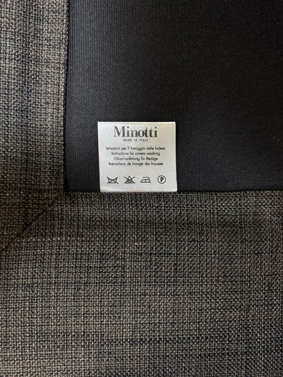 Image 1 of Divano di design Minotti Hamilton, marrone grigio + pouf