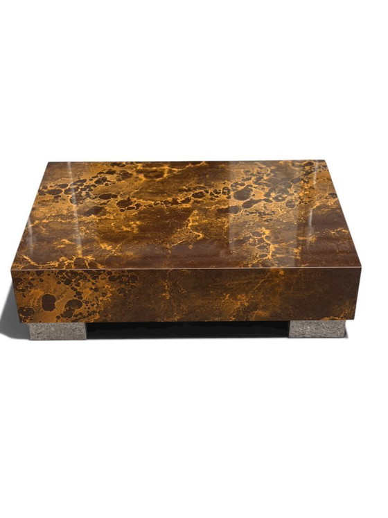 Guy Lefèvre für Ligne Roset Couchtisch aus den 1970er Jahren – „Solar Flare“, Lack- und Metallgestell (photo 2 of 12)