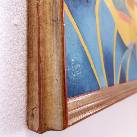 Image 1 of Walter Lewy 1905-1995 Scena surrealista - firmata e datata 1974.