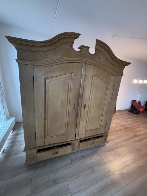 Image 1 of Antique solid blank oak wardrobe wall cabinet antique oak