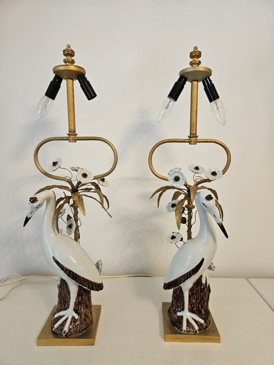 Image 1 of Lamps/vintage, a pair of unique Mangani lamps,Italy, 1960s/1970s.