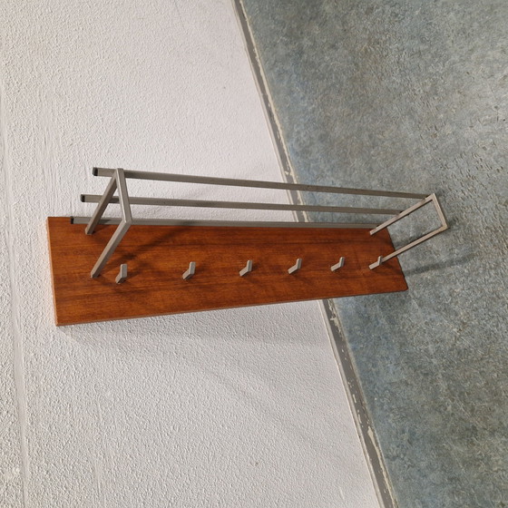 Image 1 of Appendiabiti da parete vintage in teak, anni '60