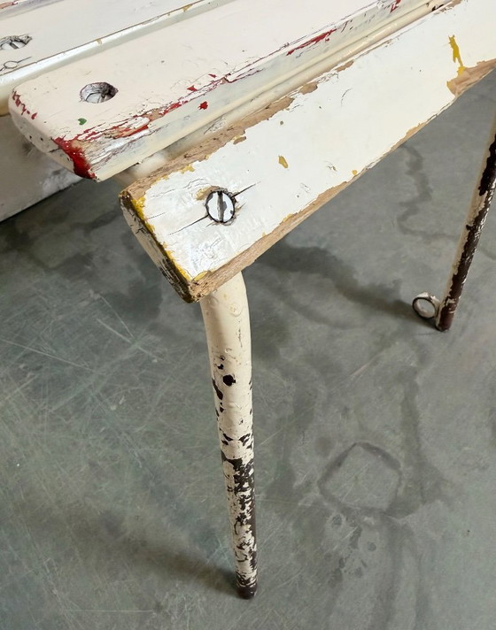 Image 1 of Vintage beige industriële stoel, jaren 60