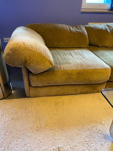 Neue Wiener Werkstätten 70s Lounge Sofa in Green Velour Sectional – Couches (photo 7 of 38)
