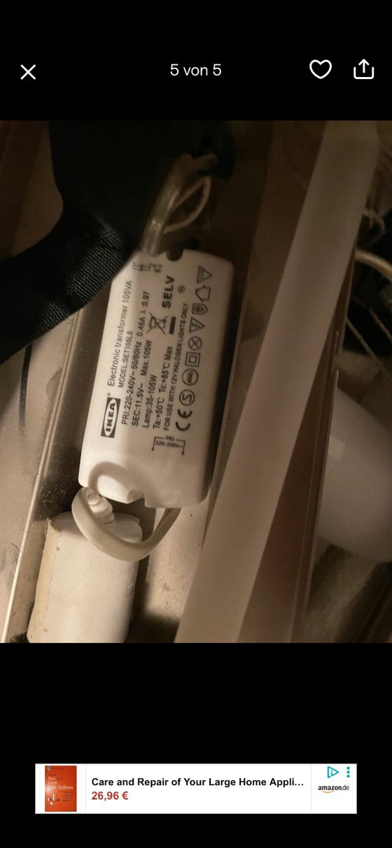 Image 1 of Hanglamp met 4 spots, IKEA Tidig, geborsteld metaal