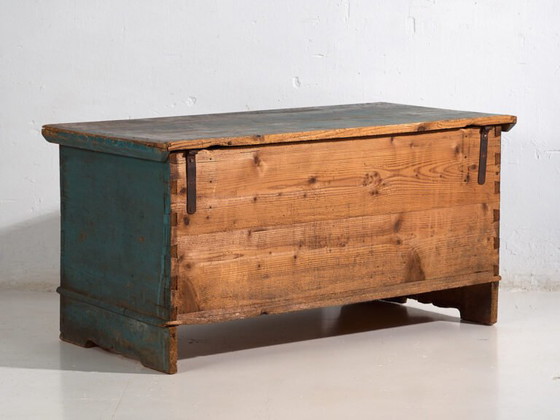 Baule antico con patina verde turchese (Anno 1935) #10 – Armadi contenitori (photo 28 of 30)