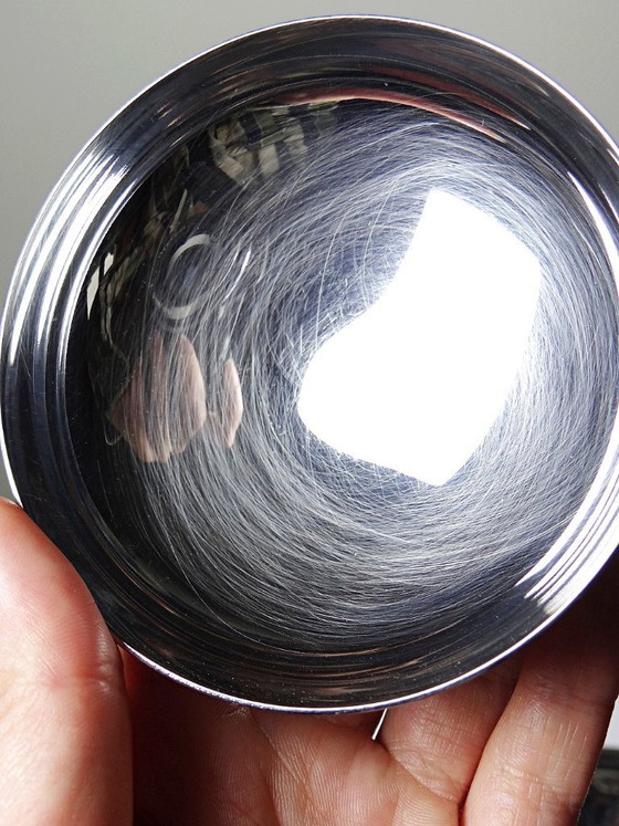 Image 1 of 8 Vintage stainless steel dessert bowls on feet in the Guy Degrenne style