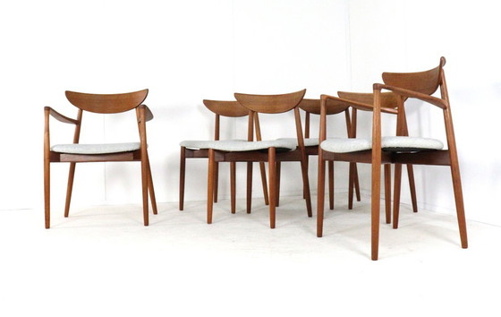 Image 1 of Set di 4 + 2 sedie Harry Ostergaard per Randers mobelfabrik