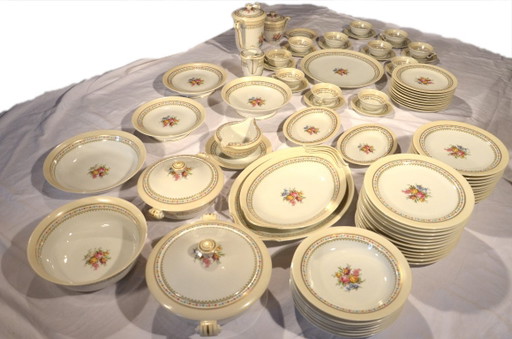 Vintage 75-teiliges Porzellan-Tafelservice, Raynaud et Cie, Limoges. – tafelwaar, Porcelain (photo 2 of 11)