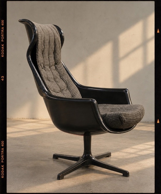 Vintage DUX Galaxy Armchair by Alf Svensson & Yngvar Sandström, Sweden – Metal, Textile (photo 3 of 5)