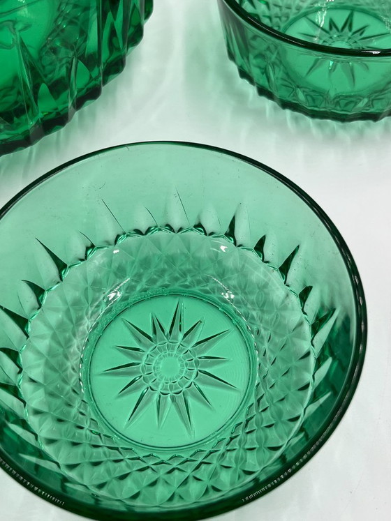 Lot 1 Salad Bowl and 8 Small Bowls Arcoroc Diamant – Glass & Decanter, Glass (photo 4 of 13)