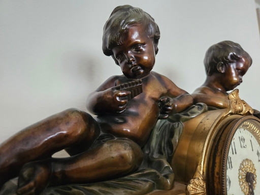 Antique angel clock