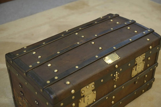 Vintage reiskoffer uit de jaren 40. – Opbergkast, Hout (photo 2 of 9)