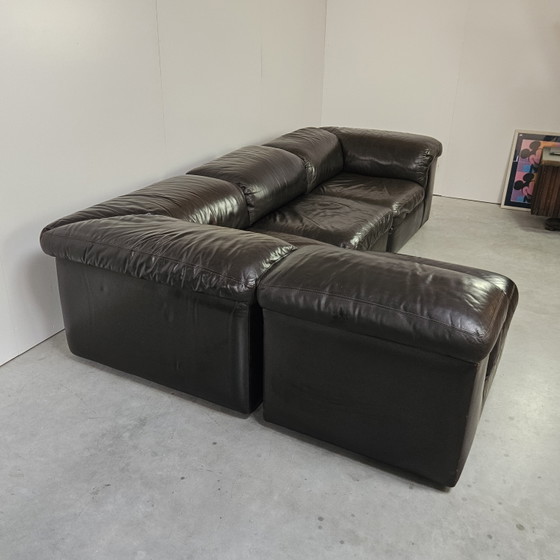 Image 1 of Canapé modulaire vintage en cuir, Jeep Durlet