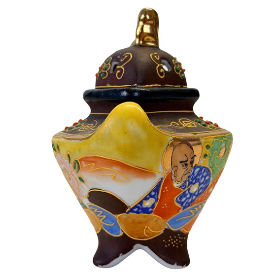 Koro in Porcellana Giapponese Stile Satsuma Vintage con Marchio Dai Nippon – Metà del XX Secolo (photo 3 of 8)
