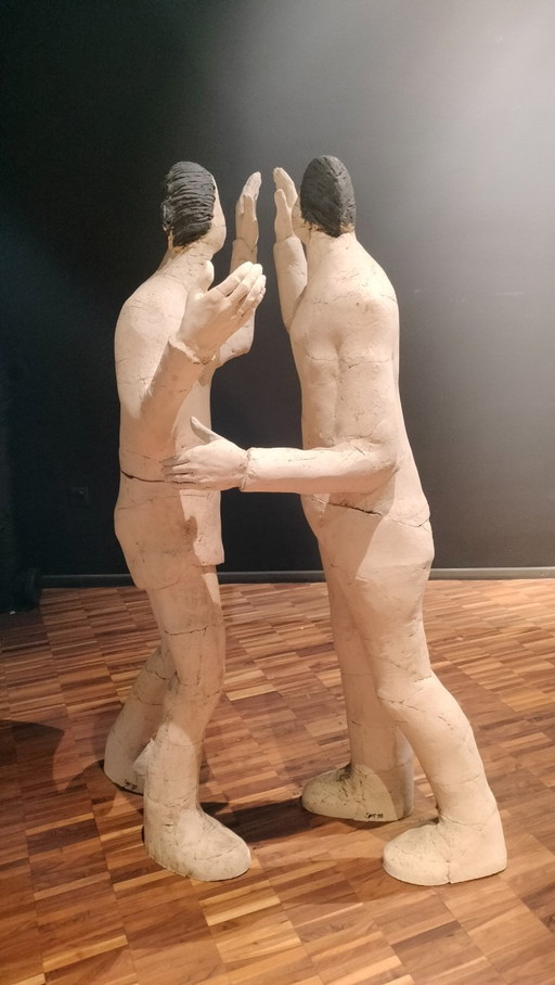 Sjer Jacobs sculptures en céramique "Couple dansant"