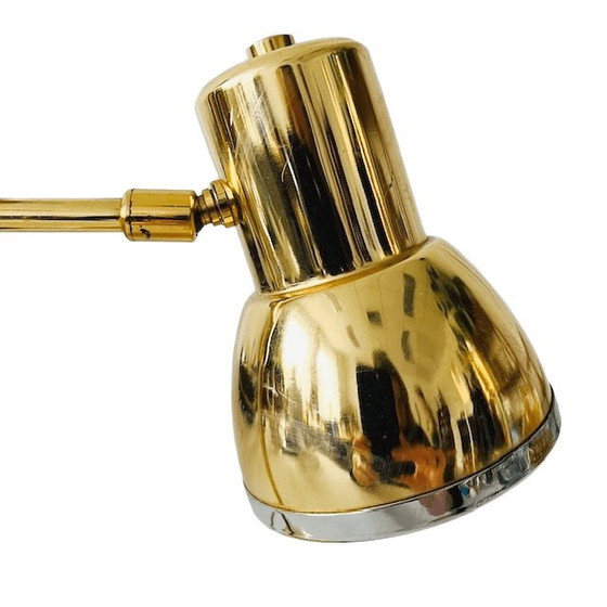 Image 1 of Vintage mid-century S.A. Boulanger tafellamp goud 1970's