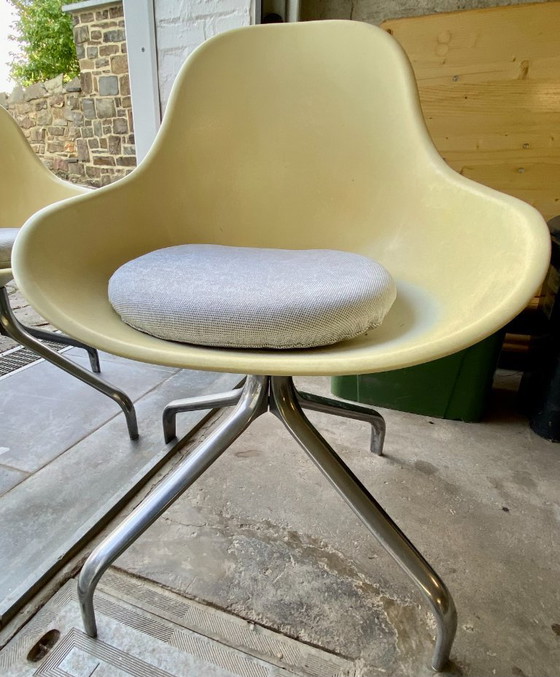 Set of 4 Vintage "Jakob" Swivel Chairs - Designed by Chris Martin for IKEA (c.2000) - Yellowing of the seat (photo 9 of 14)