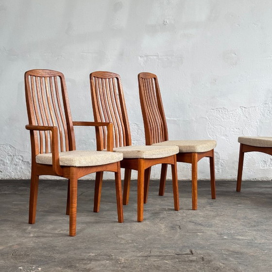 Image 1 of Set of 6 Danish Dining Chairs with 2 Carvers