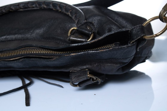 Balenciaga, Motorcycle City Bag mit flachen Nieten – Schultertaschen, Lambskin (photo 10 of 10)
