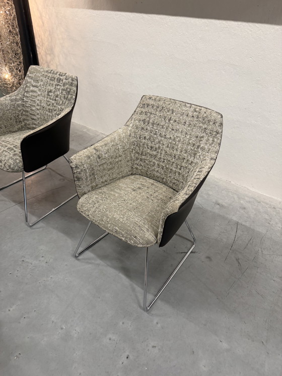 Image 1 of 2 Leolux Mara Esszimmerstühle Duo-Polsterung