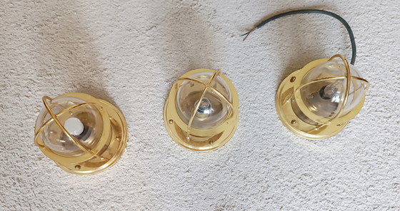 Image 1 of 3 x vintage plafondlampen in maritieme stijl