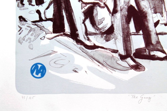 Image 1 of Nick Andrews, litografia 'The Gang' 43/125 - anno 2010