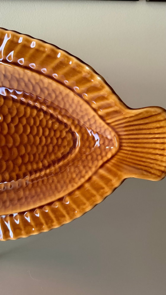 Image 1 of 14 Pièces - Sarreguemines - Service à poisson - Couleur Caramel