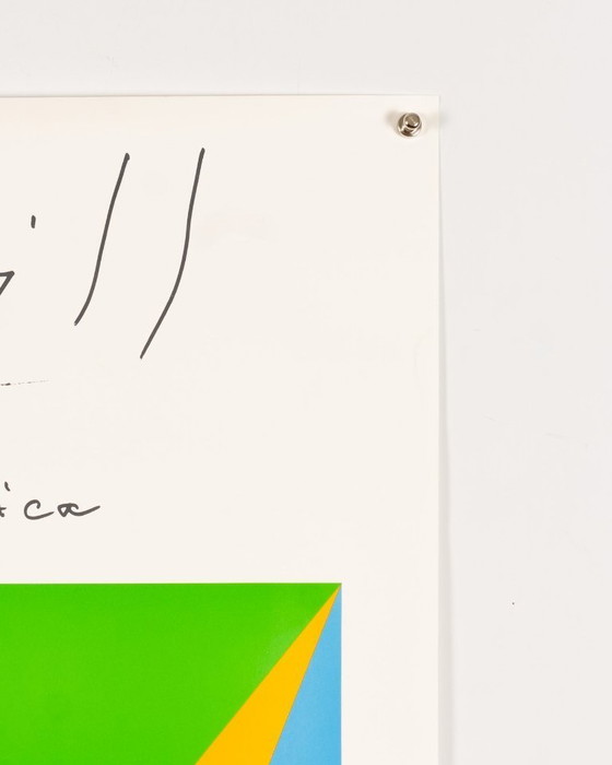Image 1 of Max Bill scultura e grafica – 1992 Originele vintage tentoonstellingsposter van Max Bill – Zwitserse stijl – 97,5 x 68 cm