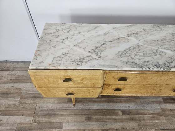 1950s maple chest of drawers with a marble top – Wood (photo 4 of 23)
