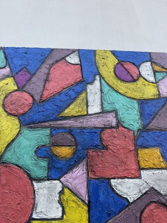 Colorful Geometric Abstract Painting – Paintings & Drawings, Canvas (photo 8 of 13)